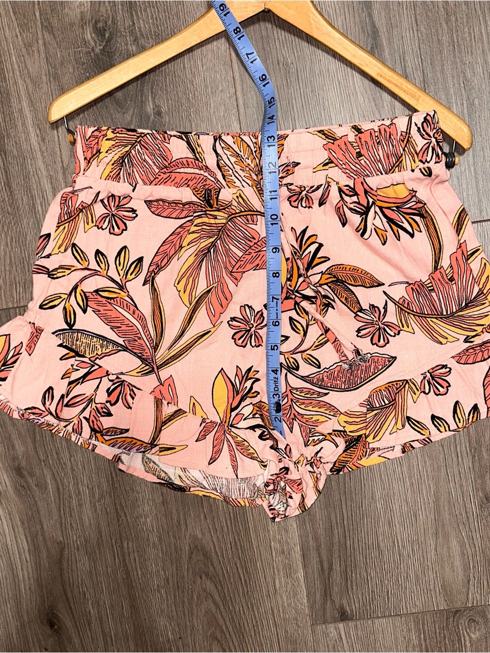 wild fable Pink Floral High-Waist Ruffle Shorts - Picture 5 of 6